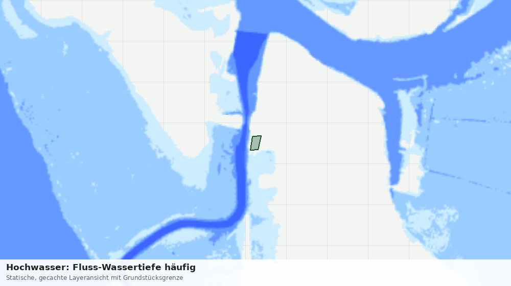 Statische Kartenansicht: Hochwasser: Fluss-Wassertiefe häufig