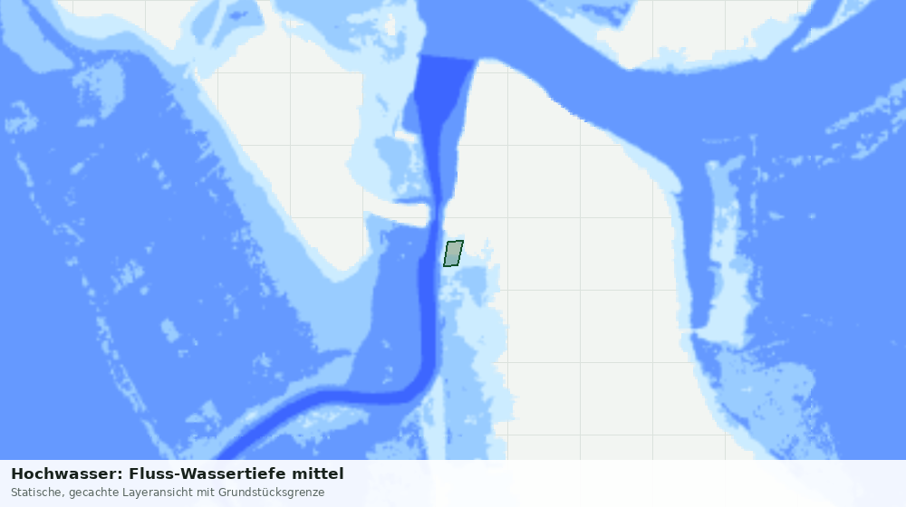 Statische Kartenansicht: Hochwasser: Fluss-Wassertiefe mittel