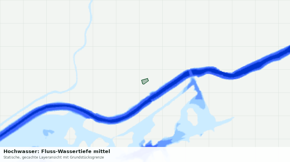Statische Kartenansicht: Hochwasser: Fluss-Wassertiefe mittel