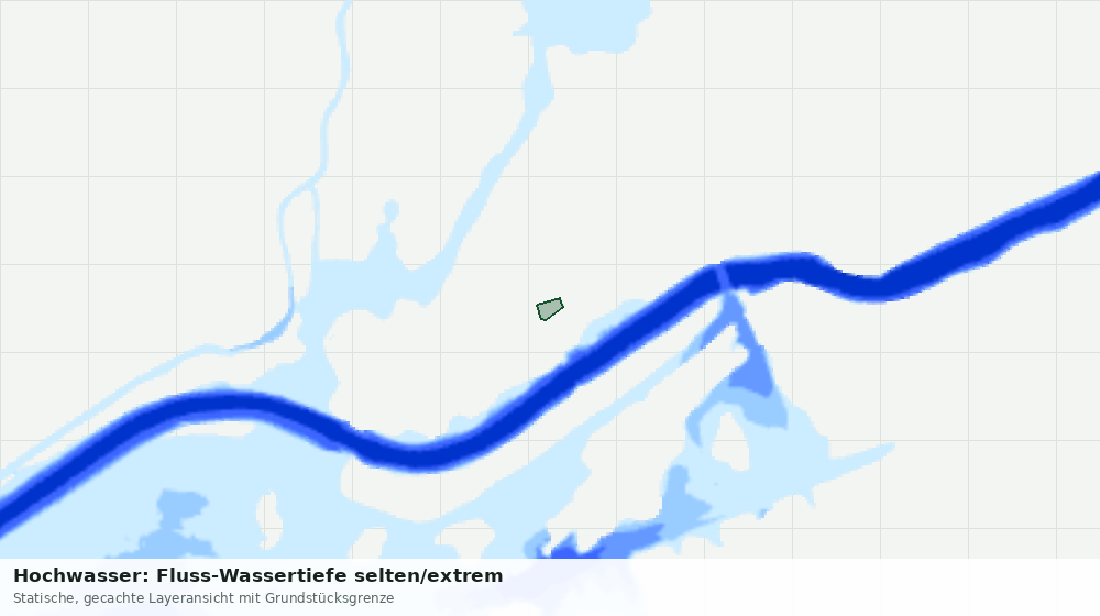 Statische Kartenansicht: Hochwasser: Fluss-Wassertiefe selten/extrem