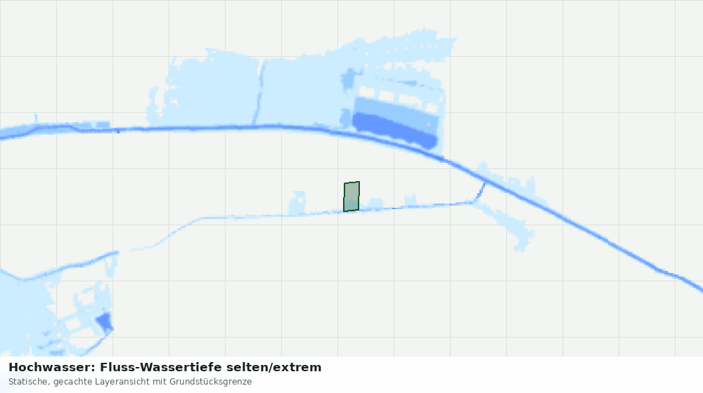 Statische Kartenansicht: Hochwasser: Fluss-Wassertiefe selten/extrem