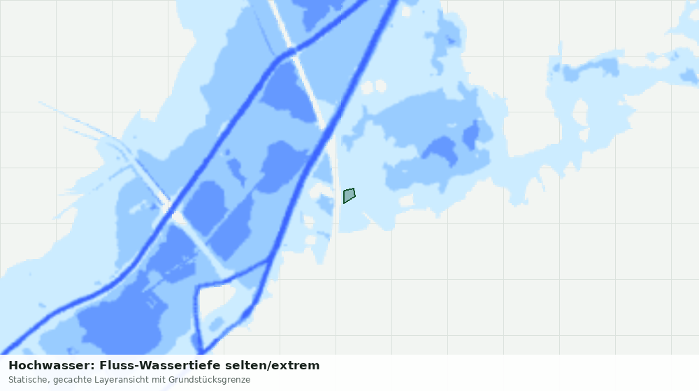 Statische Kartenansicht: Hochwasser: Fluss-Wassertiefe selten/extrem