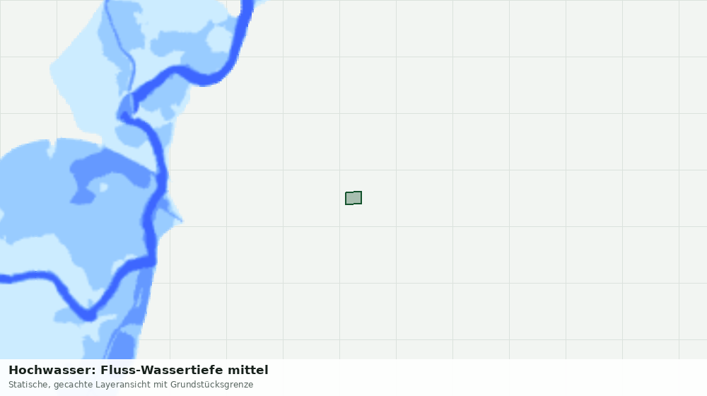 Statische Kartenansicht: Hochwasser: Fluss-Wassertiefe mittel