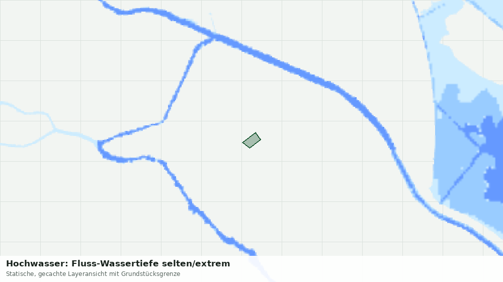 Statische Kartenansicht: Hochwasser: Fluss-Wassertiefe selten/extrem
