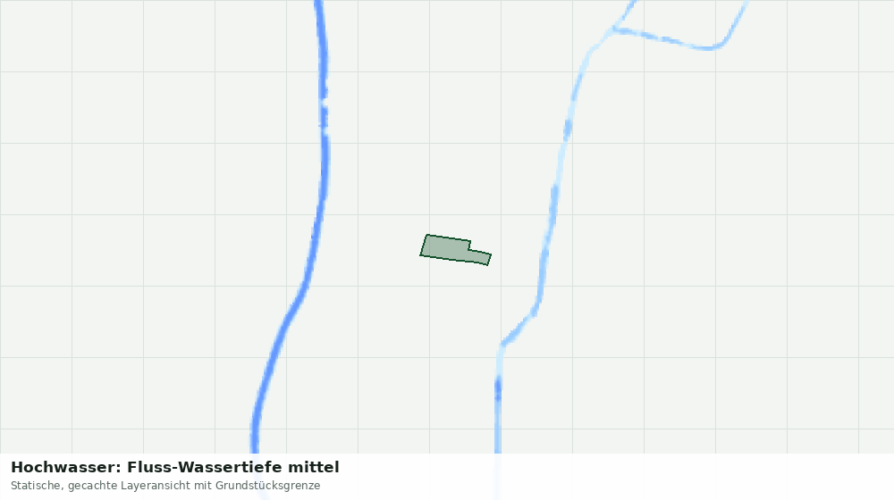 Statische Kartenansicht: Hochwasser: Fluss-Wassertiefe mittel
