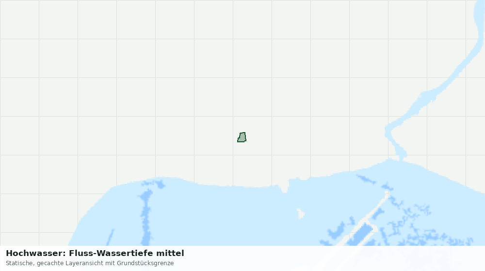 Statische Kartenansicht: Hochwasser: Fluss-Wassertiefe mittel