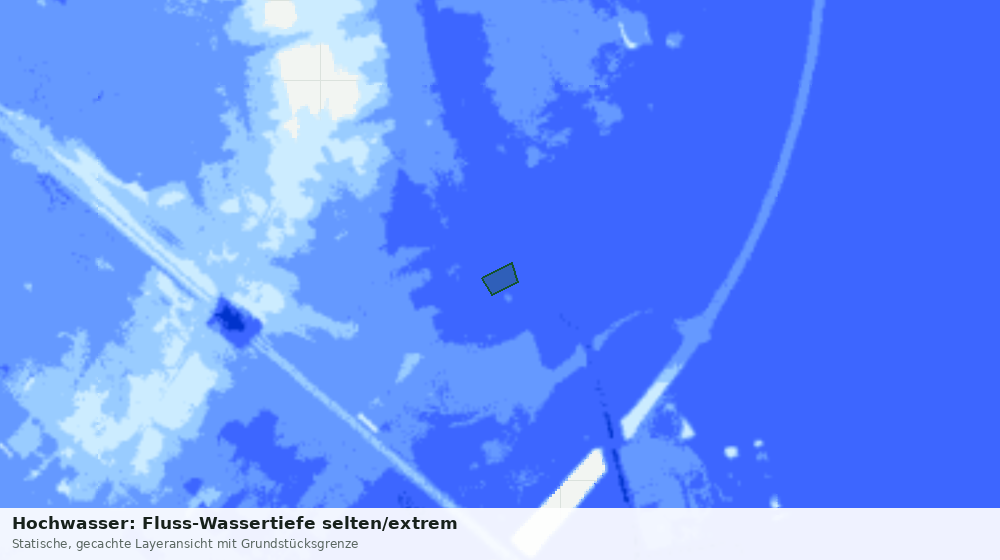 Statische Kartenansicht: Hochwasser: Fluss-Wassertiefe selten/extrem