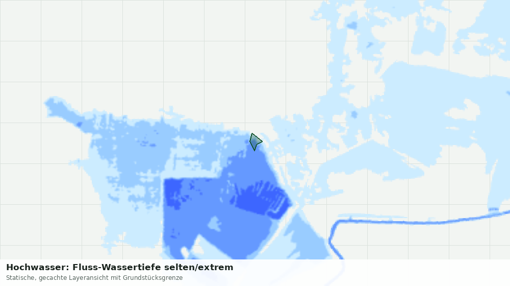 Statische Kartenansicht: Hochwasser: Fluss-Wassertiefe selten/extrem