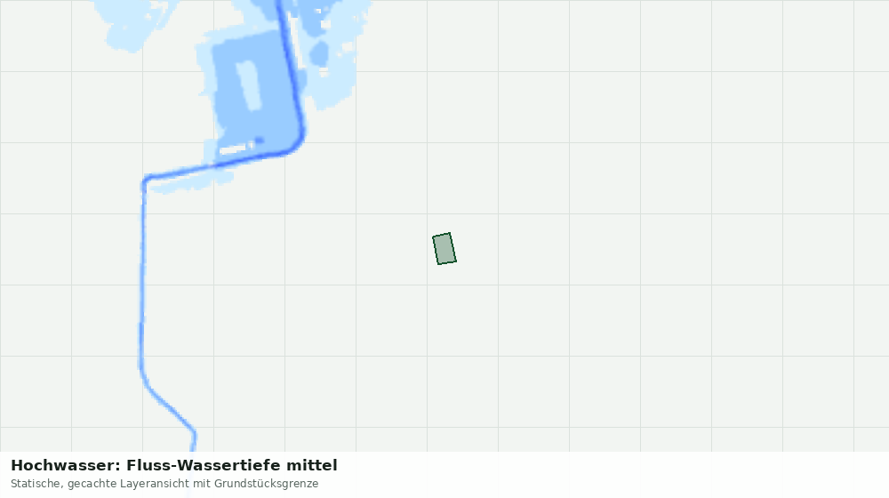Statische Kartenansicht: Hochwasser: Fluss-Wassertiefe mittel
