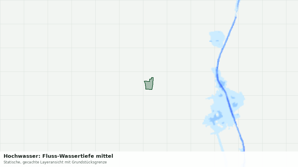 Statische Kartenansicht: Hochwasser: Fluss-Wassertiefe mittel