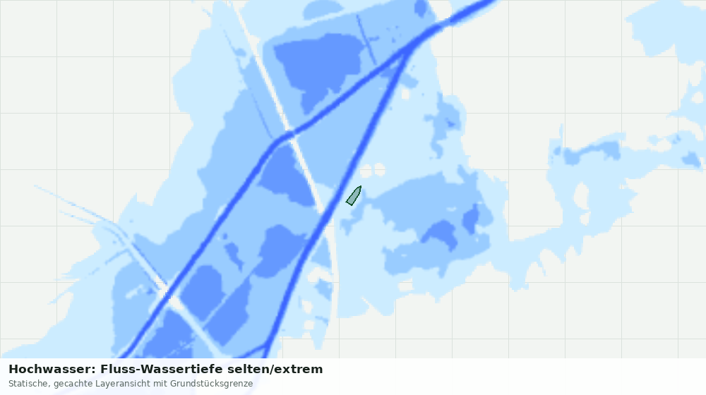 Statische Kartenansicht: Hochwasser: Fluss-Wassertiefe selten/extrem