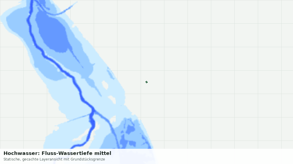Statische Kartenansicht: Hochwasser: Fluss-Wassertiefe mittel