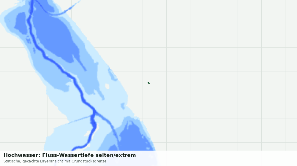 Statische Kartenansicht: Hochwasser: Fluss-Wassertiefe selten/extrem