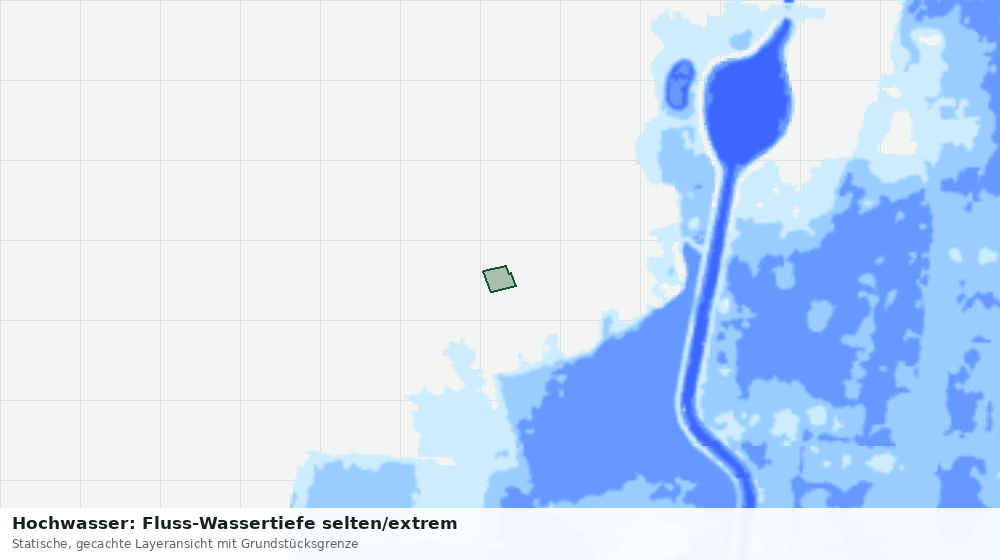 Statische Kartenansicht: Hochwasser: Fluss-Wassertiefe selten/extrem