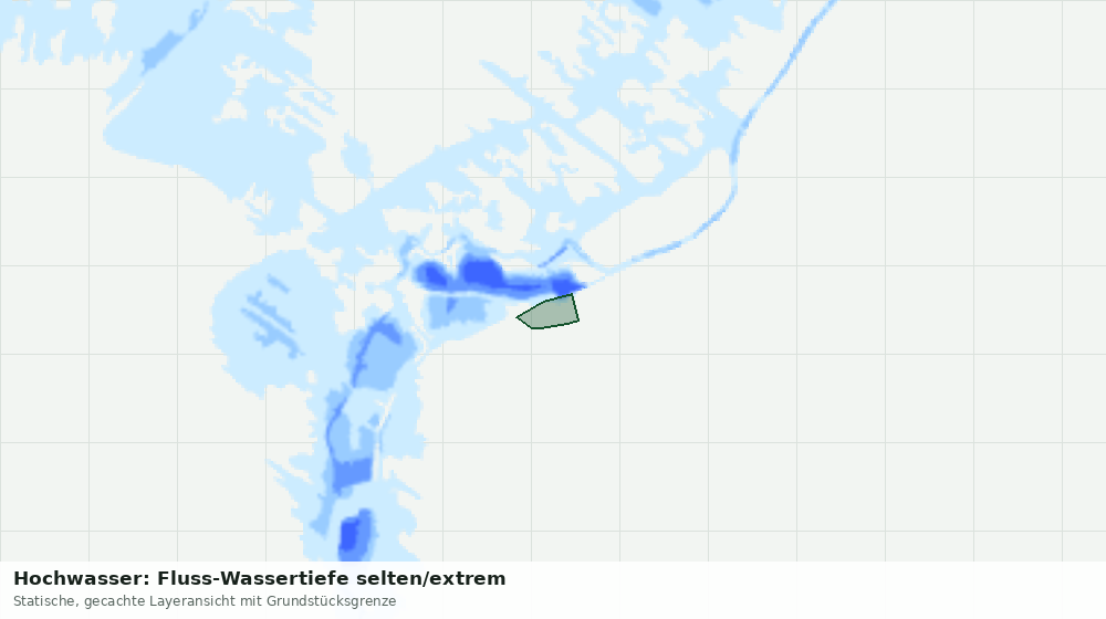 Statische Kartenansicht: Hochwasser: Fluss-Wassertiefe selten/extrem