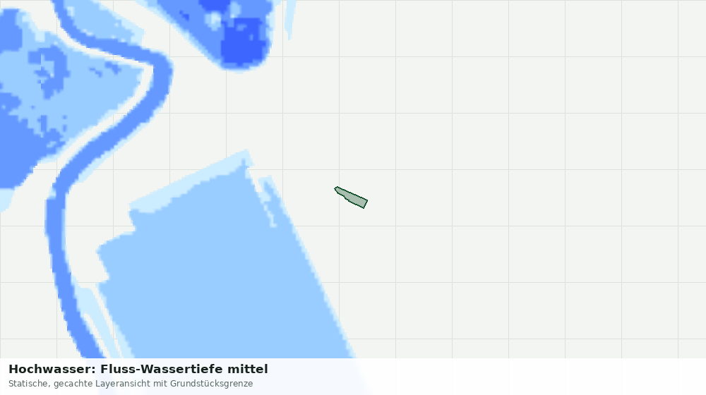 Statische Kartenansicht: Hochwasser: Fluss-Wassertiefe mittel