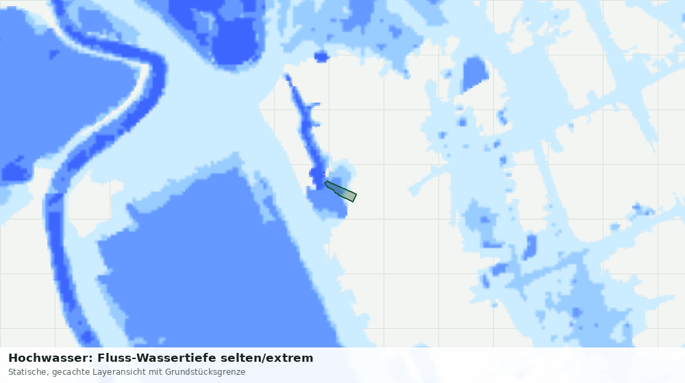 Statische Kartenansicht: Hochwasser: Fluss-Wassertiefe selten/extrem