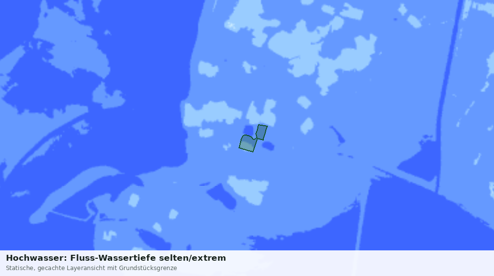 Statische Kartenansicht: Hochwasser: Fluss-Wassertiefe selten/extrem