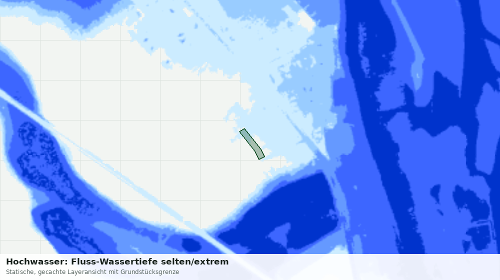 Statische Kartenansicht: Hochwasser: Fluss-Wassertiefe selten/extrem