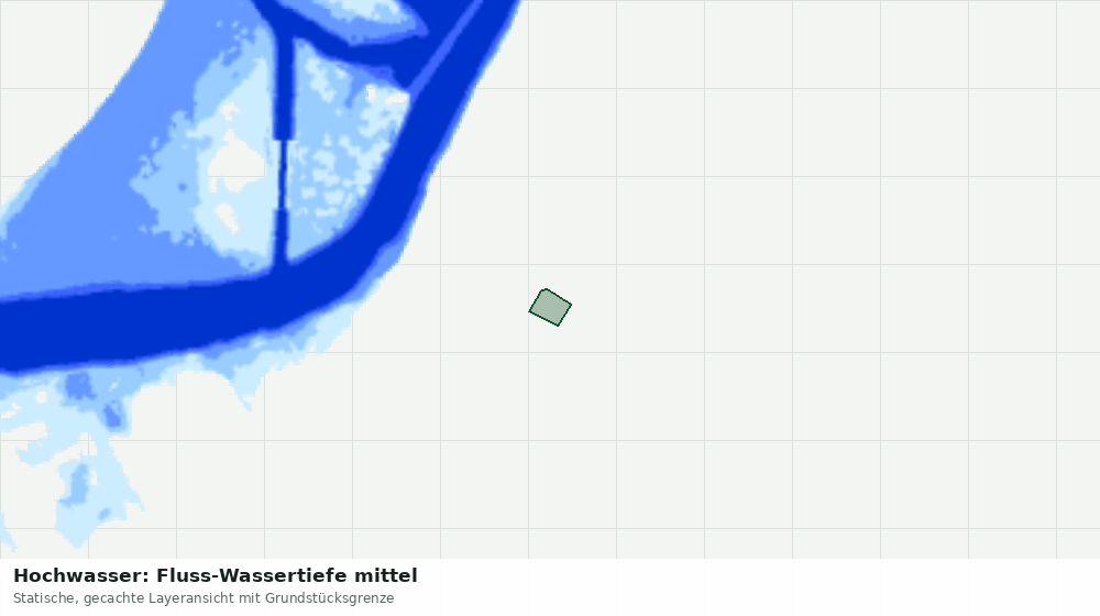 Statische Kartenansicht: Hochwasser: Fluss-Wassertiefe mittel