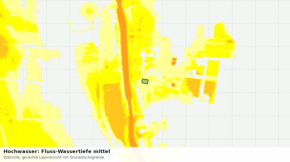 Statische Kartenansicht: Hochwasser: Fluss-Wassertiefe mittel