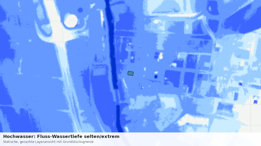 Statische Kartenansicht: Hochwasser: Fluss-Wassertiefe selten/extrem