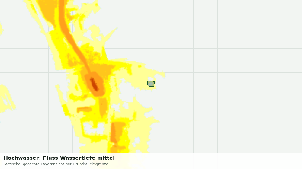 Statische Kartenansicht: Hochwasser: Fluss-Wassertiefe mittel