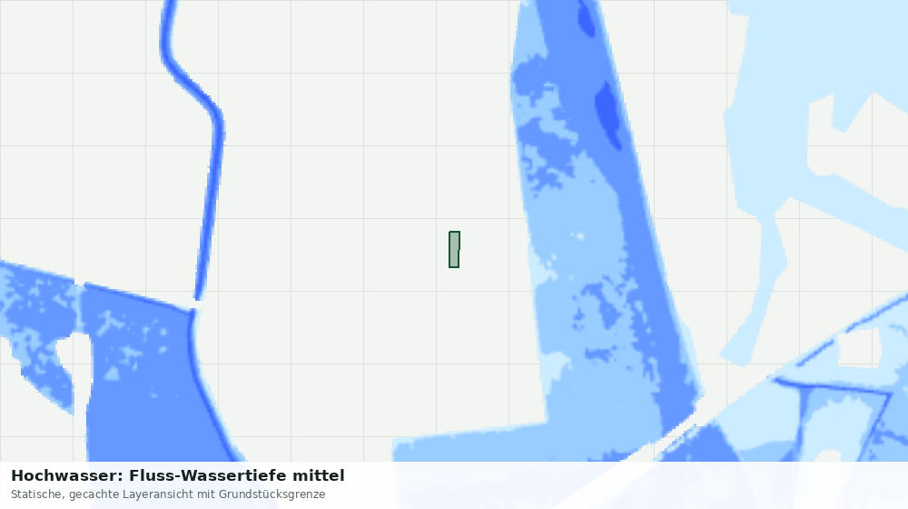 Statische Kartenansicht: Hochwasser: Fluss-Wassertiefe mittel