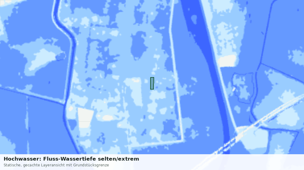 Statische Kartenansicht: Hochwasser: Fluss-Wassertiefe selten/extrem