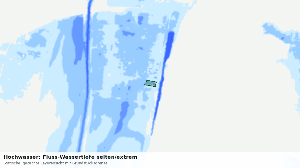 Statische Kartenansicht: Hochwasser: Fluss-Wassertiefe selten/extrem