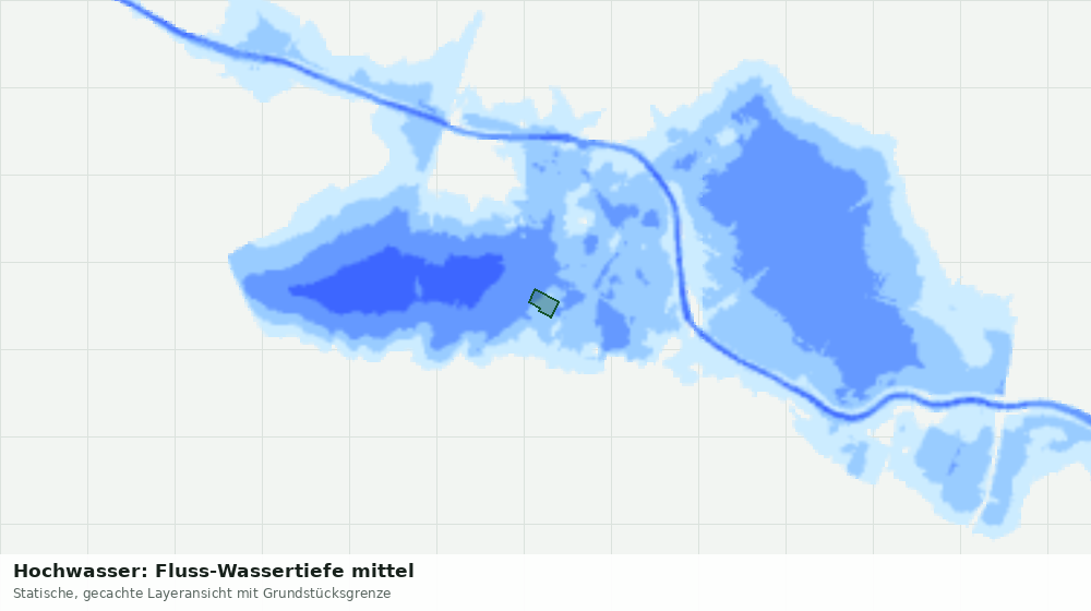 Statische Kartenansicht: Hochwasser: Fluss-Wassertiefe mittel
