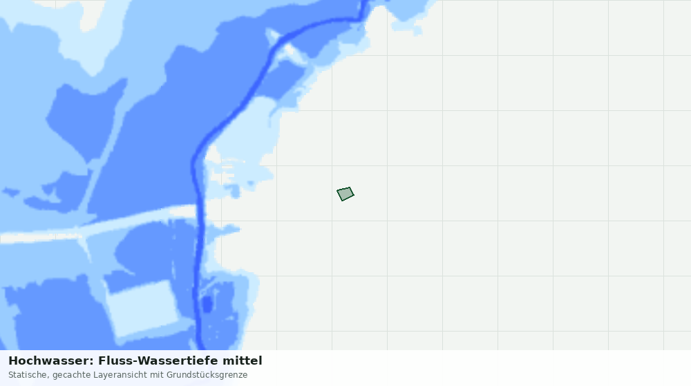 Statische Kartenansicht: Hochwasser: Fluss-Wassertiefe mittel