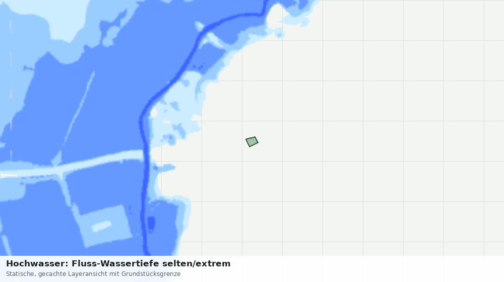 Statische Kartenansicht: Hochwasser: Fluss-Wassertiefe selten/extrem
