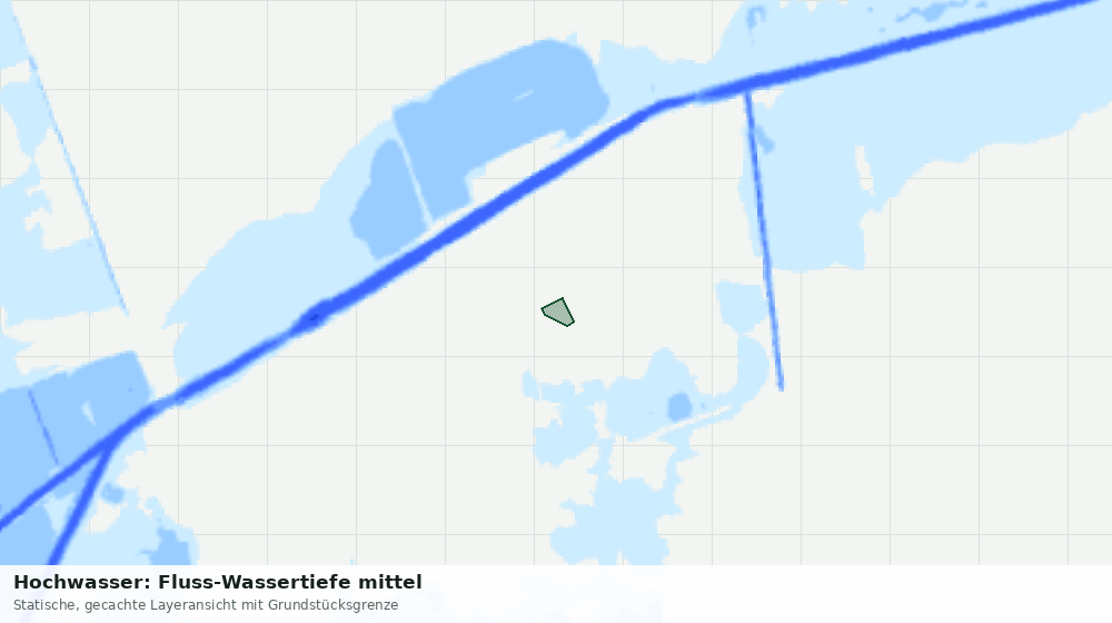 Statische Kartenansicht: Hochwasser: Fluss-Wassertiefe mittel