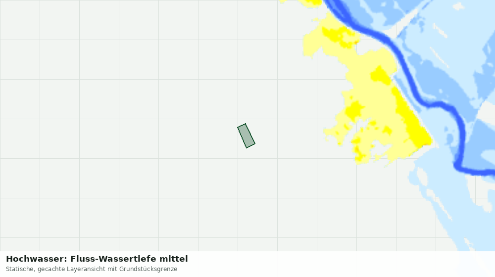Statische Kartenansicht: Hochwasser: Fluss-Wassertiefe mittel