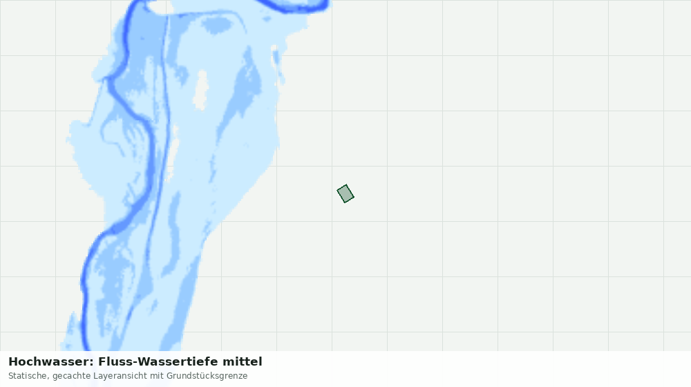 Statische Kartenansicht: Hochwasser: Fluss-Wassertiefe mittel