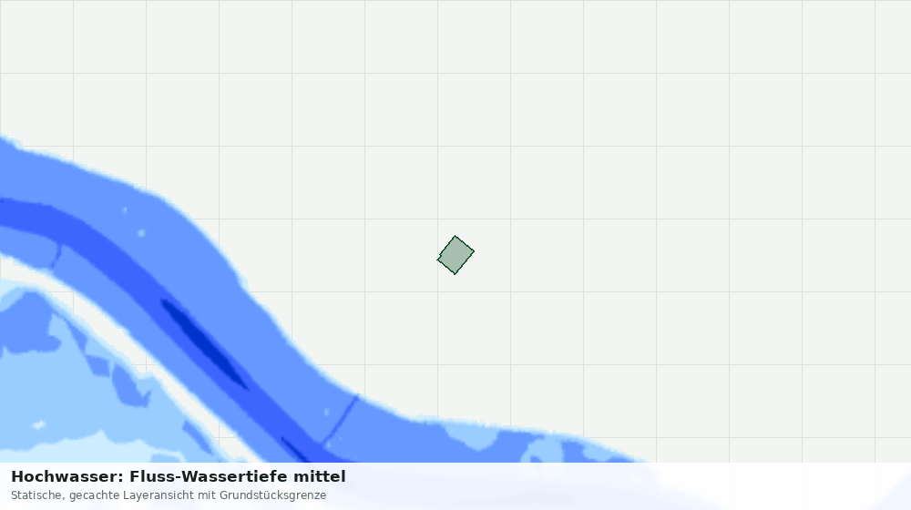 Statische Kartenansicht: Hochwasser: Fluss-Wassertiefe mittel