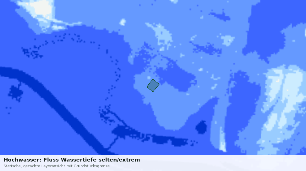 Statische Kartenansicht: Hochwasser: Fluss-Wassertiefe selten/extrem
