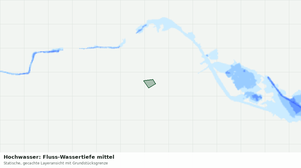 Statische Kartenansicht: Hochwasser: Fluss-Wassertiefe mittel