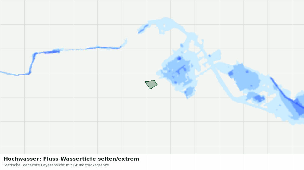 Statische Kartenansicht: Hochwasser: Fluss-Wassertiefe selten/extrem