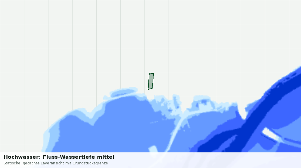 Statische Kartenansicht: Hochwasser: Fluss-Wassertiefe mittel