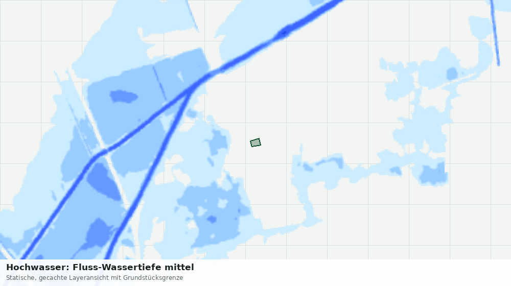 Statische Kartenansicht: Hochwasser: Fluss-Wassertiefe mittel