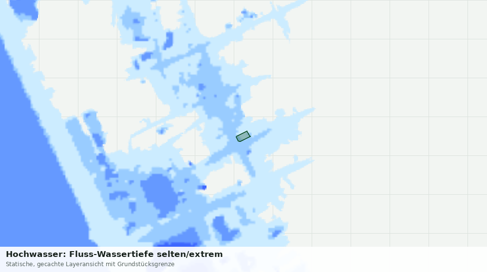 Statische Kartenansicht: Hochwasser: Fluss-Wassertiefe selten/extrem