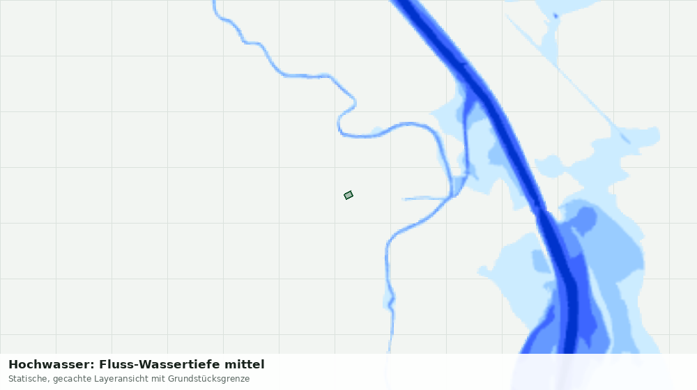 Statische Kartenansicht: Hochwasser: Fluss-Wassertiefe mittel