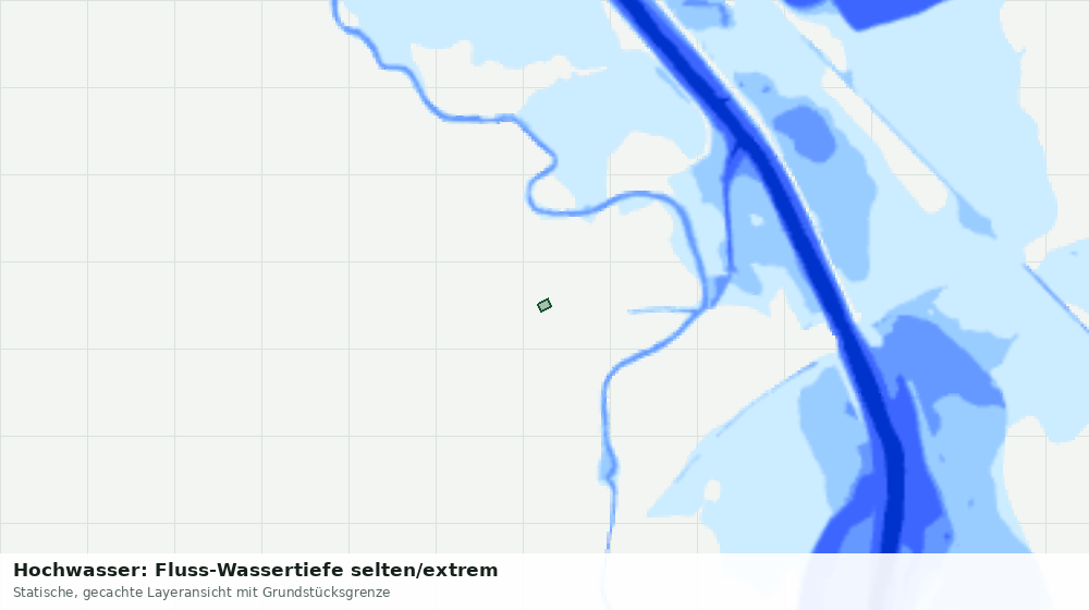 Statische Kartenansicht: Hochwasser: Fluss-Wassertiefe selten/extrem