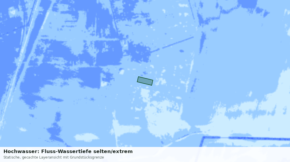 Statische Kartenansicht: Hochwasser: Fluss-Wassertiefe selten/extrem
