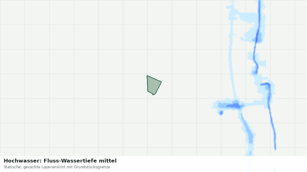 Statische Kartenansicht: Hochwasser: Fluss-Wassertiefe mittel