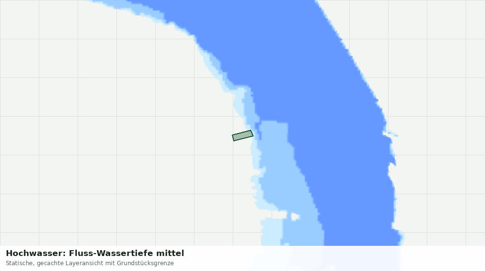 Statische Kartenansicht: Hochwasser: Fluss-Wassertiefe mittel