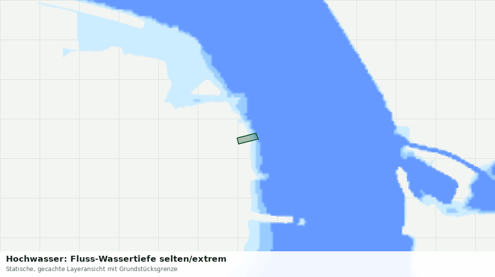 Statische Kartenansicht: Hochwasser: Fluss-Wassertiefe selten/extrem