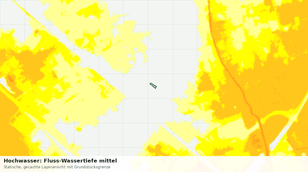 Statische Kartenansicht: Hochwasser: Fluss-Wassertiefe mittel
